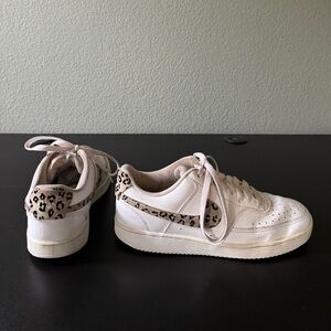 Nike Women’s Leopard Print White Sneakers 9